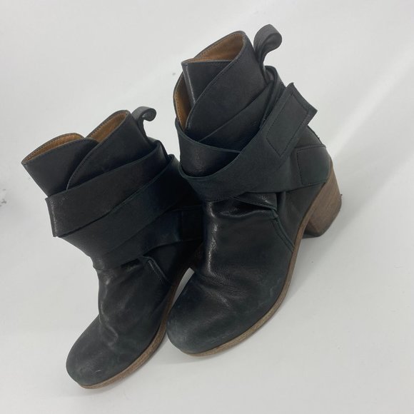 P. Monjo | Black Blur Wrap Moto Boots - Picture 2 of 8